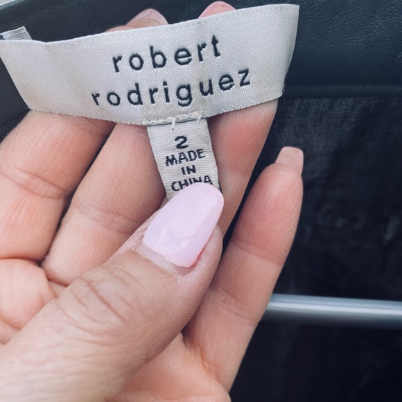 Real Leather! Robert Rodriguez Liquid Leather and Mesh sleeveless top. - Picture 3 of 3